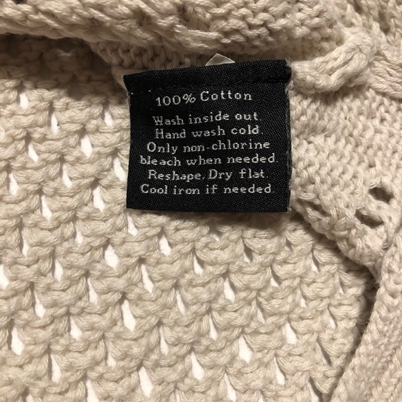 Rock and Republic cream color crochet sweater med. - Picture 7 of 7